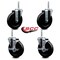 Service Caster 5 Inch Soft Rubber Wheel Swivel 58 Inch Threaded Stem Caster Set 2 Brakes SCC SCC-TS20S514-SRS-58212-2-TLB-2 - alternate 4